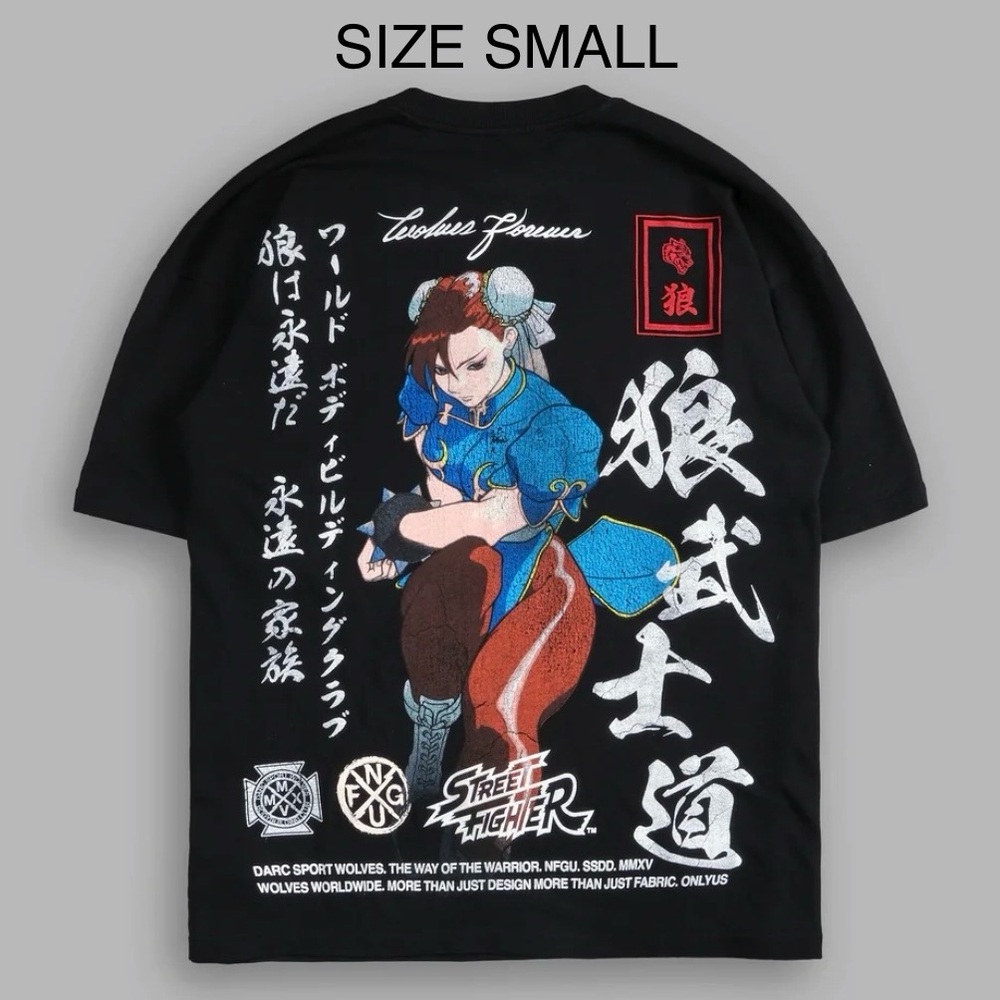SMALL NEW NWT Darc Sport Chun Li Shirt STABILITY "PREMIUM" TEE STREET FIGHTER